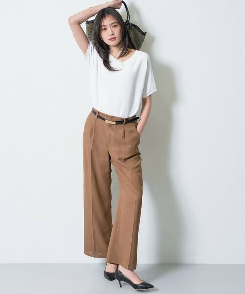 INDIVI / インディヴィ ニット・セーター | 【洗える】ガーター編みVネックニットT | 詳細3