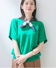 INDIVI / インディヴィ ニット・セーター | 【洗える／コットン】ドライタッチさらりニットT