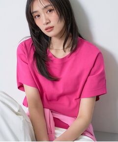 INDIVI / インディヴィ ニット・セーター | 【洗える／コットン】ドライタッチさらりニットT