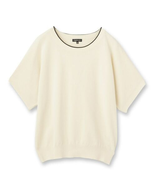 INDIVI / インディヴィ ニット・セーター | 【洗える／コットン】ドライタッチさらりニットT | 詳細1