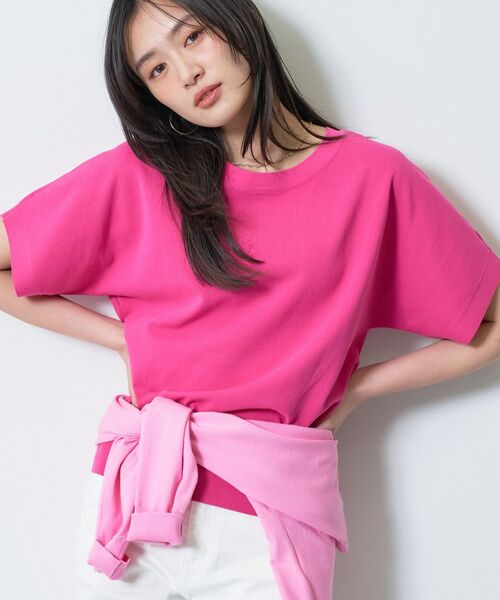 INDIVI / インディヴィ ニット・セーター | 【洗える／コットン】ドライタッチさらりニットT | 詳細10