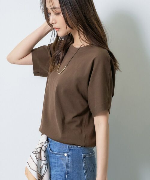 INDIVI / インディヴィ ニット・セーター | 【洗える／コットン】ドライタッチさらりニットT | 詳細6