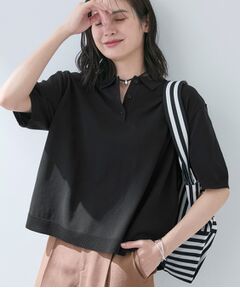 INDIVI / インディヴィ ニット・セーター | 【洗える／コットン】ドライタッチさらりポロ衿ニットT