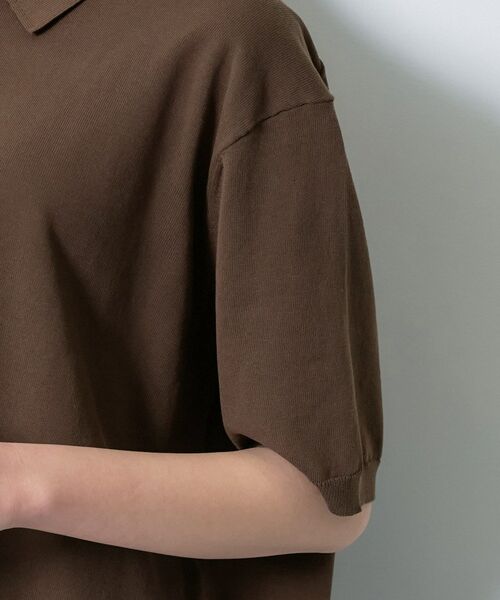 INDIVI / インディヴィ ニット・セーター | 【洗える／コットン】ドライタッチさらりポロ衿ニットT | 詳細22