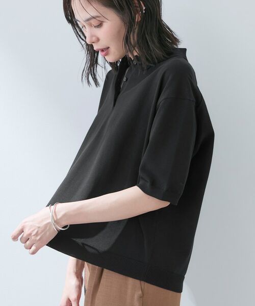 INDIVI / インディヴィ ニット・セーター | 【洗える／コットン】ドライタッチさらりポロ衿ニットT | 詳細6