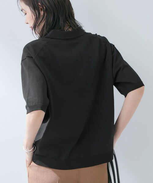 INDIVI / インディヴィ ニット・セーター | 【洗える／コットン】ドライタッチさらりポロ衿ニットT | 詳細7