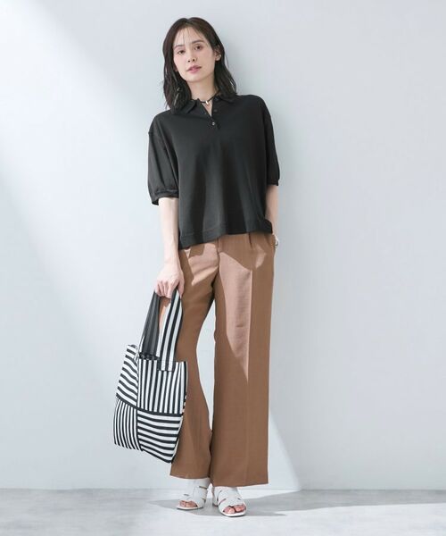 INDIVI / インディヴィ ニット・セーター | 【洗える／コットン】ドライタッチさらりポロ衿ニットT | 詳細8