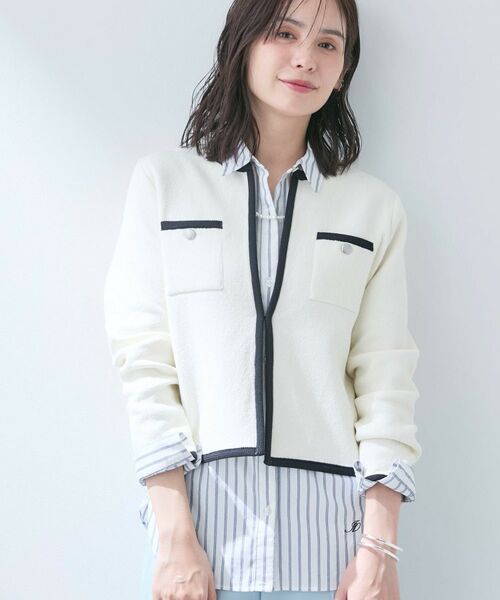 INDIVI / インディヴィ カーディガン・ボレロ | 【軽量】ブークレジャケット ニットカーディガン | 詳細24