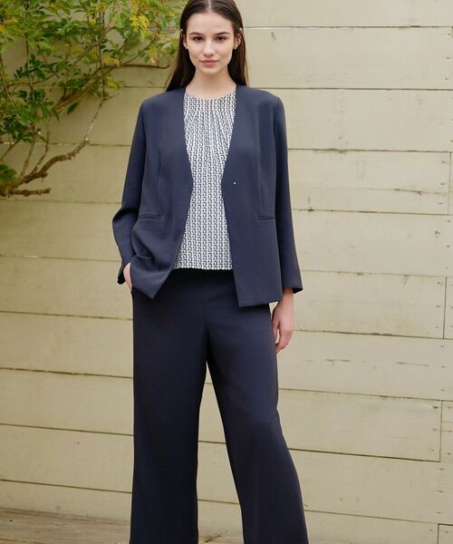 INDIVI / インディヴィ ノーカラージャケット | 【さらに軽く軽快！／着る日傘】ノーカラージャケット | 詳細24