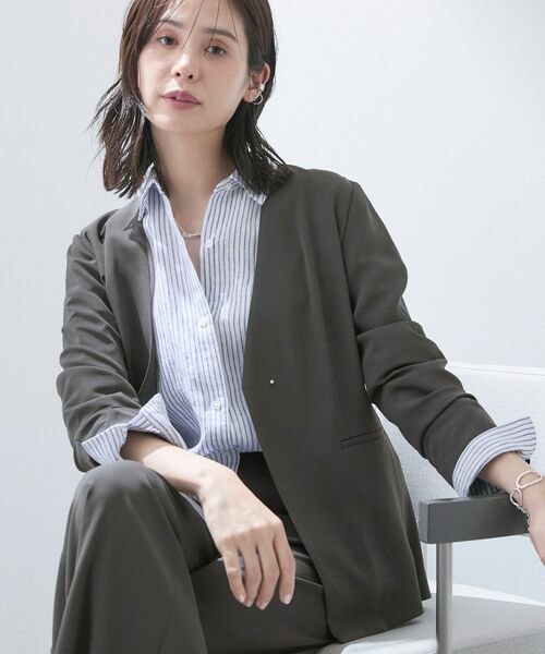 INDIVI / インディヴィ ノーカラージャケット | 【さらに軽く軽快！／着る日傘】ノーカラージャケット | 詳細26