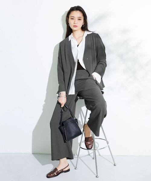 INDIVI / インディヴィ ノーカラージャケット | 【さらに軽く軽快！／着る日傘】ノーカラージャケット | 詳細27