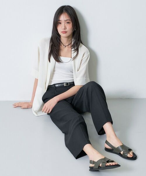 INDIVI / インディヴィ パンツ | 【洗える／メッシュ素材／SETUP可能】ワイドパンツ | 詳細3