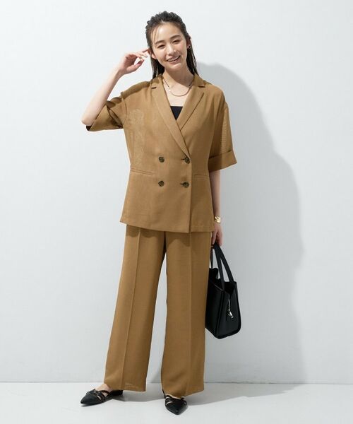 INDIVI / インディヴィ パンツ | 【洗える／メッシュ素材／SETUP可能】ワイドパンツ | 詳細8