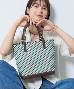 INDIVI / インディヴィ トートバッグ | 【配色デザイン】メルカド編みスクエアバッグ