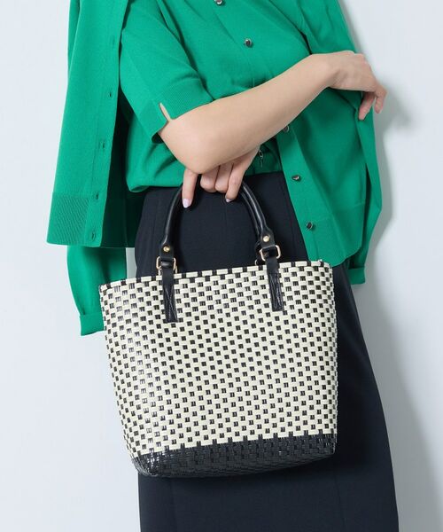 INDIVI / インディヴィ トートバッグ | 【配色デザイン】メルカド編みスクエアバッグ | 詳細1