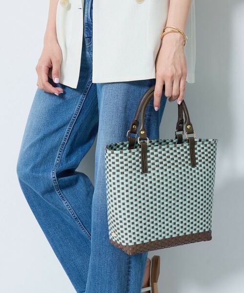 INDIVI / インディヴィ トートバッグ | 【配色デザイン】メルカド編みスクエアバッグ | 詳細3