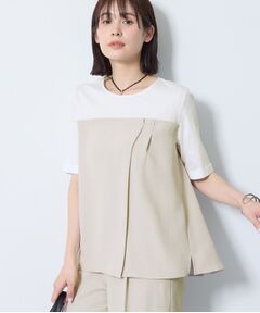 INDIVI / インディヴィ カットソー | 【着る日傘／SETUP可能】ビスチェレイヤード風トップス