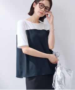 INDIVI / インディヴィ カットソー | 【着る日傘／SETUP可能】ビスチェレイヤード風トップス