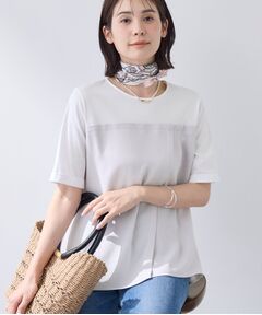 INDIVI / インディヴィ カットソー | 【着る日傘／SETUP可能】ビスチェレイヤード風トップス