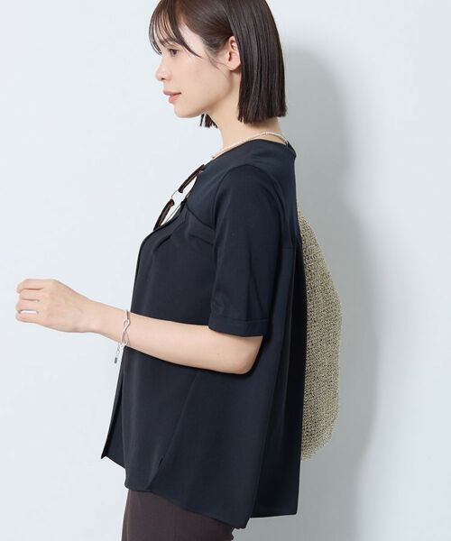 INDIVI / インディヴィ カットソー | 【着る日傘／SETUP可能】ビスチェレイヤード風トップス | 詳細1