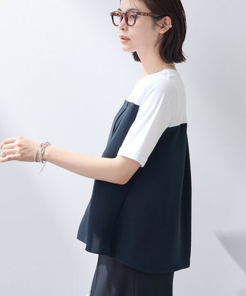 INDIVI / インディヴィ カットソー | 【着る日傘／SETUP可能】ビスチェレイヤード風トップス | 詳細13