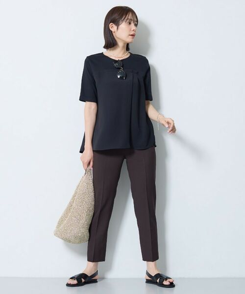 INDIVI / インディヴィ カットソー | 【着る日傘／SETUP可能】ビスチェレイヤード風トップス | 詳細2