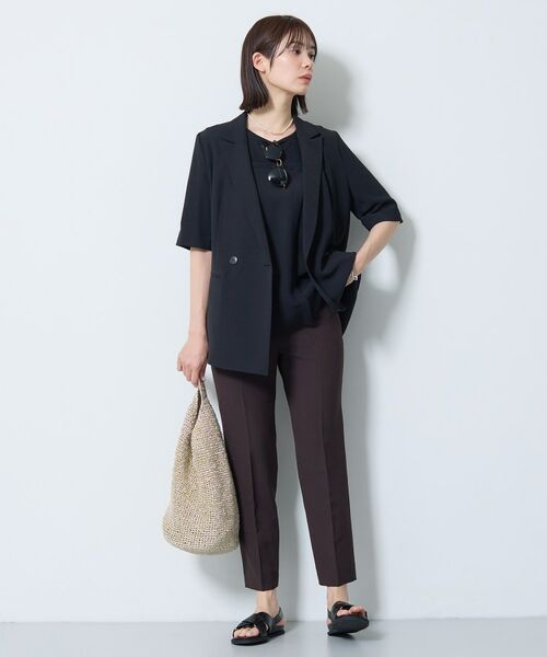 INDIVI / インディヴィ カットソー | 【着る日傘／SETUP可能】ビスチェレイヤード風トップス | 詳細3