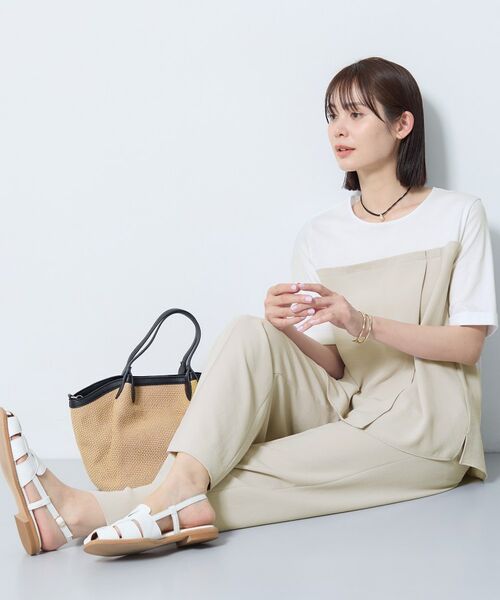 INDIVI / インディヴィ カットソー | 【着る日傘／SETUP可能】ビスチェレイヤード風トップス | 詳細6