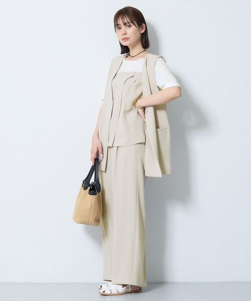 INDIVI / インディヴィ カットソー | 【着る日傘／SETUP可能】ビスチェレイヤード風トップス | 詳細7