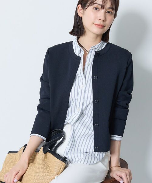 INDIVI / インディヴィ カーディガン・ボレロ | 【洗える／SETUP可能】メタルボタンニットジャケット風カーディガン | 詳細2
