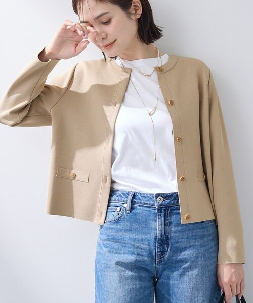 INDIVI / インディヴィ カーディガン・ボレロ | 【洗える／SETUP可能】メタルボタンニットジャケット風カーディガン | 詳細6