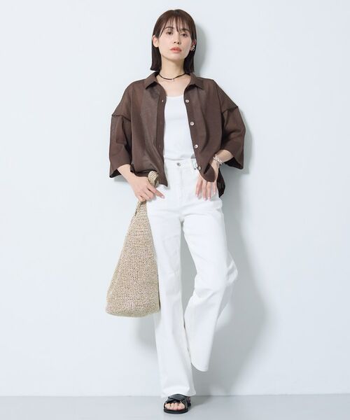 INDIVI / インディヴィ カーディガン・ボレロ | 【洗える／シアー】衿付きシャツライクニットカーディガン | 詳細10