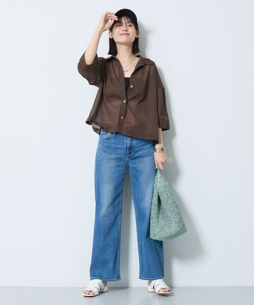 INDIVI / インディヴィ カーディガン・ボレロ | 【洗える／シアー】衿付きシャツライクニットカーディガン | 詳細11