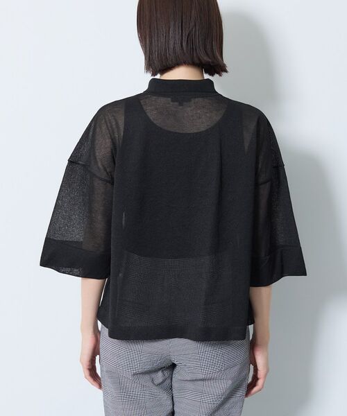 INDIVI / インディヴィ カーディガン・ボレロ | 【洗える／シアー】衿付きシャツライクニットカーディガン | 詳細15