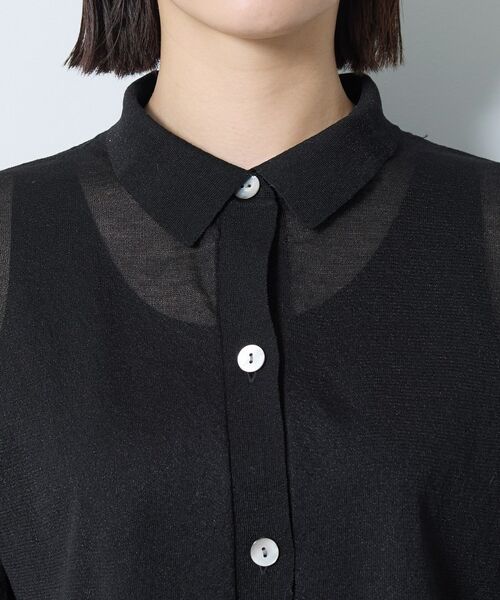 INDIVI / インディヴィ カーディガン・ボレロ | 【洗える／シアー】衿付きシャツライクニットカーディガン | 詳細16