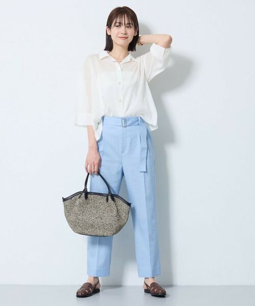 INDIVI / インディヴィ カーディガン・ボレロ | 【洗える／シアー】衿付きシャツライクニットカーディガン | 詳細2