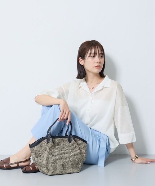 INDIVI / インディヴィ カーディガン・ボレロ | 【洗える／シアー】衿付きシャツライクニットカーディガン | 詳細3