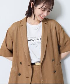 INDIVI / インディヴィ テーラードジャケット | 【洗える／メッシュ素材／SETUP可能】半袖シアージャケット