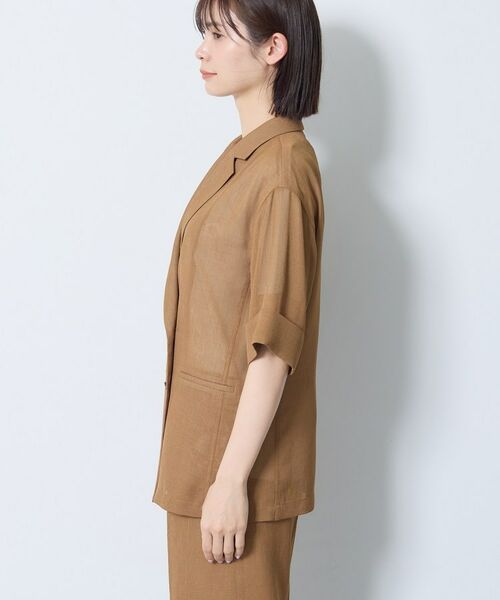 INDIVI / インディヴィ テーラードジャケット | 【洗える／メッシュ素材／SETUP可能】半袖シアージャケット | 詳細14