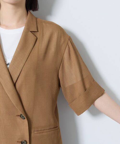 INDIVI / インディヴィ テーラードジャケット | 【洗える／メッシュ素材／SETUP可能】半袖シアージャケット | 詳細17