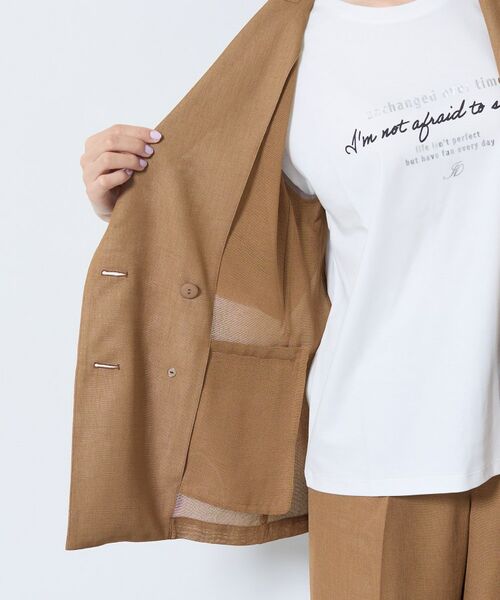 INDIVI / インディヴィ テーラードジャケット | 【洗える／メッシュ素材／SETUP可能】半袖シアージャケット | 詳細20