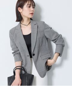 INDIVI / インディヴィ テーラードジャケット | 【洗える／UVケア／SETUP可能】サッカー素材テーラードジャケット