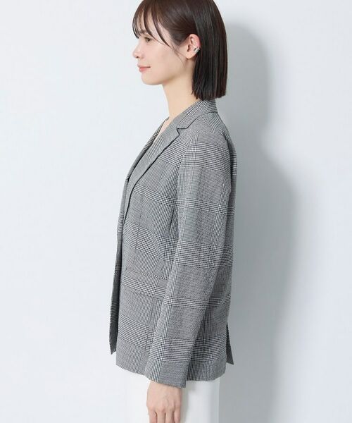 INDIVI / インディヴィ テーラードジャケット | 【洗える／UVケア／SETUP可能】サッカー素材テーラードジャケット | 詳細10