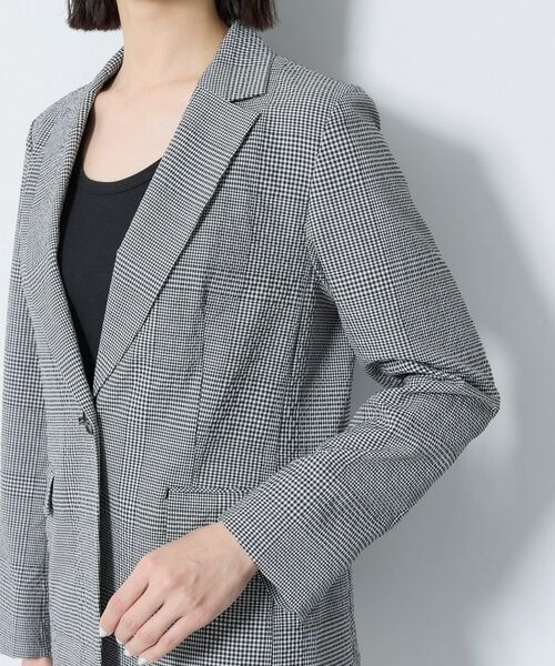 INDIVI / インディヴィ テーラードジャケット | 【洗える／UVケア／SETUP可能】サッカー素材テーラードジャケット | 詳細13