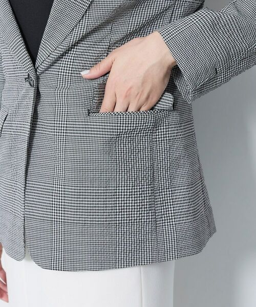 INDIVI / インディヴィ テーラードジャケット | 【洗える／UVケア／SETUP可能】サッカー素材テーラードジャケット | 詳細15