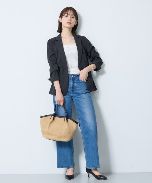 INDIVI / インディヴィ テーラードジャケット | 【洗える／UVケア／SETUP可能】サッカー素材テーラードジャケット | 詳細3