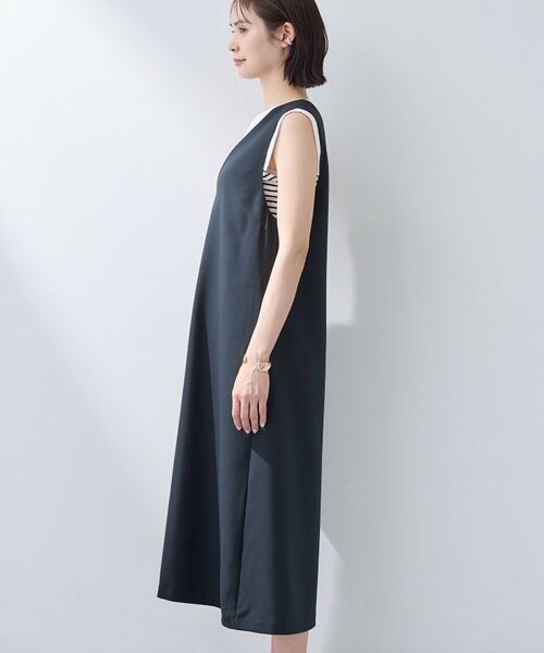INDIVI / インディヴィ ロング・マキシ丈ワンピース | 【洗える／SETUP可能／UVケア】ウール調ジャンパードレス | 詳細11