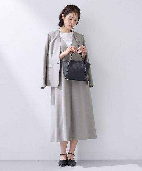 INDIVI / インディヴィ ロング・マキシ丈ワンピース | 【洗える／SETUP可能／UVケア】ウール調ジャンパードレス | 詳細4