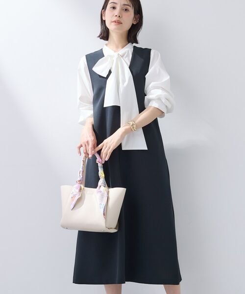 INDIVI / インディヴィ ロング・マキシ丈ワンピース | 【洗える／SETUP可能／UVケア】ウール調ジャンパードレス | 詳細6