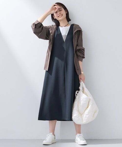 INDIVI / インディヴィ ロング・マキシ丈ワンピース | 【洗える／SETUP可能／UVケア】ウール調ジャンパードレス | 詳細8